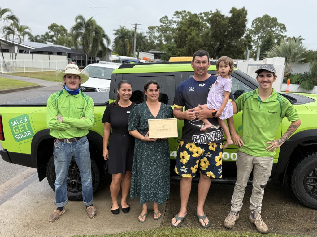 Happy family installed 48 kwh of sungrow batteries to get rid of big NQ power bills with Green Energy Technologies. The local solar power and battery experts.