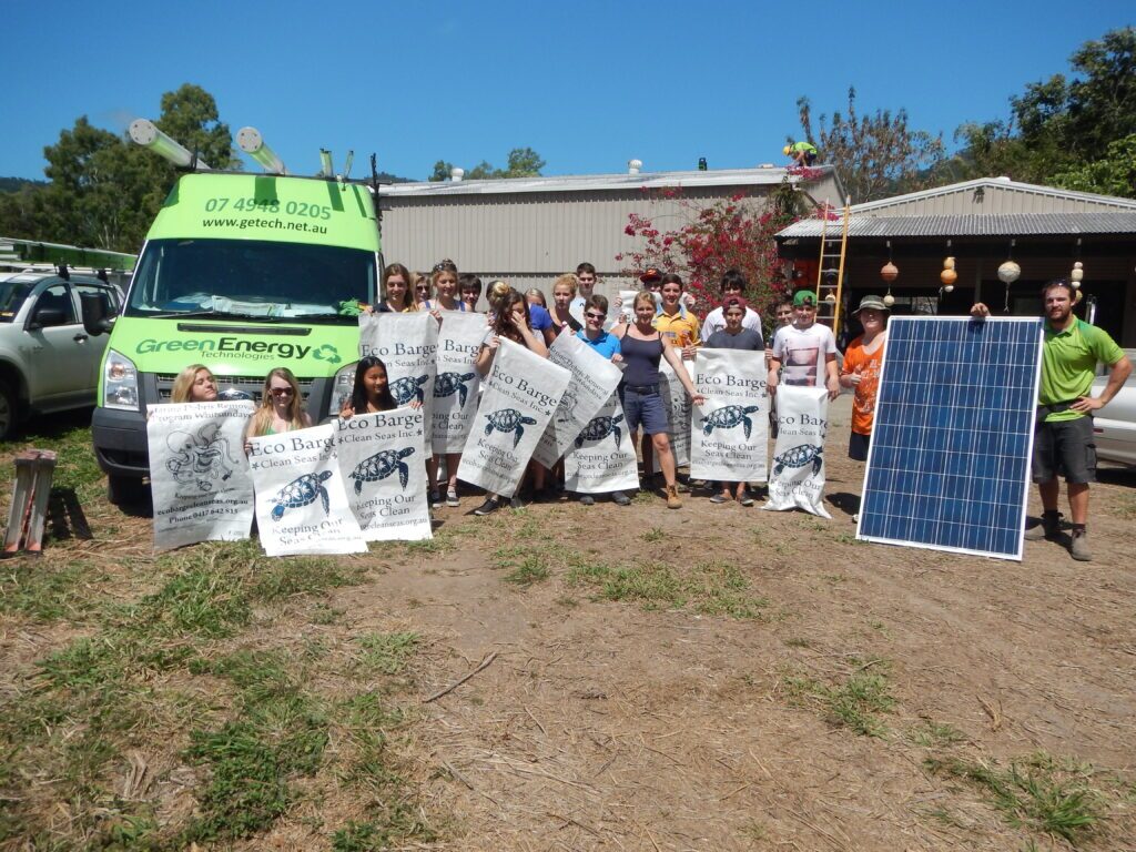 Eco friendly solar with partner eco barge clean seas