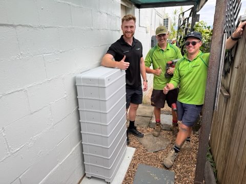 Home solar and battery installation for a North Queensland family